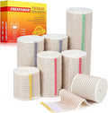 FRESINIDER Premium Elastic Bandage Wrap (7pack) Self Adhesive Cotton Latex Free Compression Bandage Wrap with Touch Closure at Both Ends, Support & First Aid for Sports, Medical, and Injury Recovery