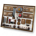 Dementia activity board, wall sensory board for adults, senior busy board, latch board for dementia and Alzheimer patients, rehab tool for care homes and memory centers (with LED lights, black)