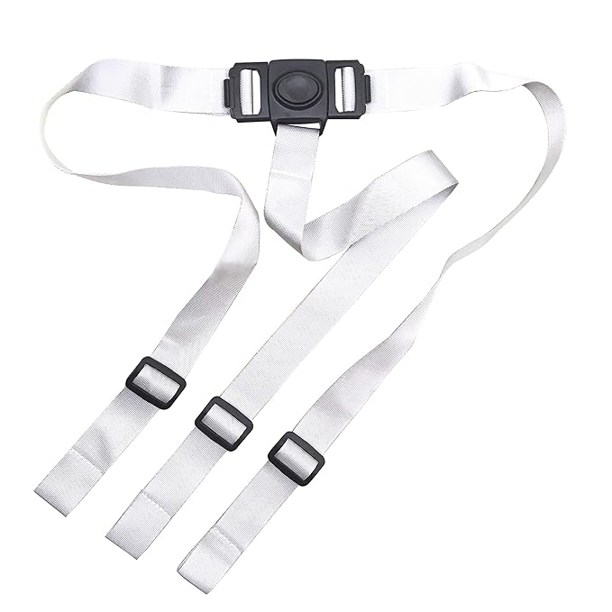 ZARPMA High Chair Straps, 3 Point Harness Straps Belt for Child Kid Chair Strap for IKEA Antilop High Chair (Grey)