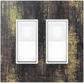 Decorative Outlet Covers Vintage Industrial Rusty Metallic 2 Gang Double Gfci Rocker Electrical Wall Panels Light Switch Cover Plate For Farmhouse Cabin Decor