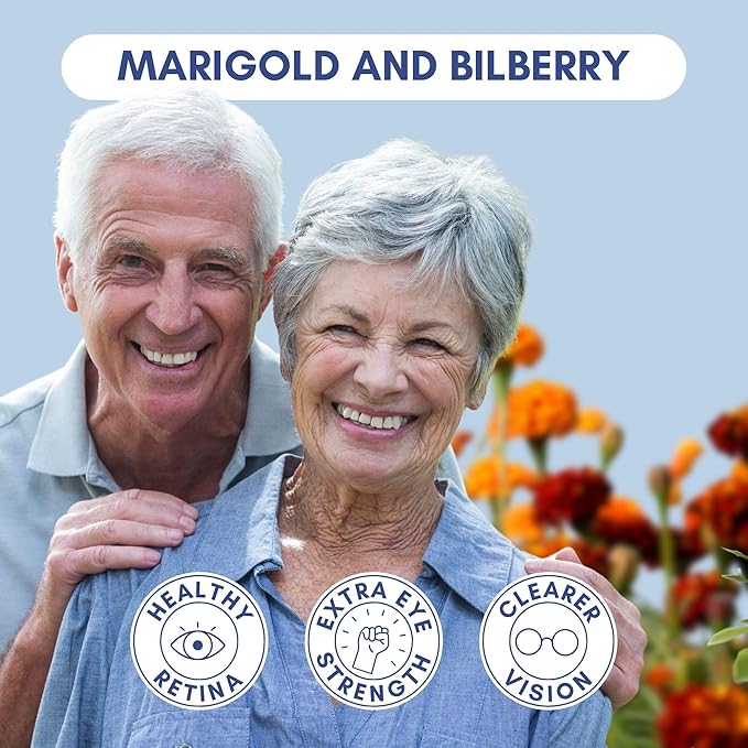 NOVEHA AREDS 2 Eye Vitamin & Mineral Supplement | Vision Support Formula with Lutein, Zeaxanthin, Bilberry, Eyebright & Grape Seed | Supports Eye Health & Macular Function (120 Capsules)