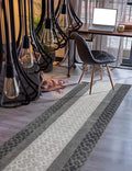 Custom Size Hallway Runner Rug Grey Color 31 inch Wide Select Your Length Non-Slip (Skid Resistance) Rubber Backing 17 feet x 31 inch