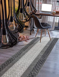 Custom Size Hallway Runner Rug Grey Color 31 inch Wide Select Your Length Non-Slip (Skid Resistance) Rubber Backing 30 feet x 31 inch