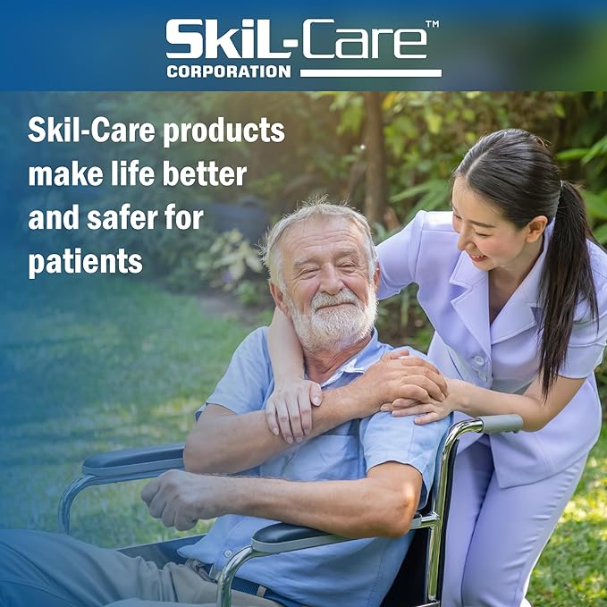 Skil-Care 45-Degree 34" L Vinyl Positioning Wedge, 34" L x 8" W x 8" H - Foam Positioning, Durable Vinyl Cover, Blue, 555035