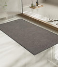 chakme Bathroom Rugs Mat 32x17, Ultra Thin Non Slip Bath Mat Quick Dry Absorbent Bath Mat for Bathroom Floor, (Grey, 32"x17")