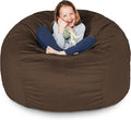 Lumaland Luxurious 3ft Medium Bean Bag Chair with Microsuede Cover - Ultra Soft, Foam Filling, Washable Bean Bag Sofa for Adults, Teenagers, Kids, Pets - Sack Chair for Living Room, Bedroom - Brown