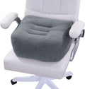 HOMBYS Extra Thick Chair Cushions for Office,6 in Breathable Adult Booster Seat for Car,Car Seat Cushion to Raise Seat Height,Shredded Memory Foam Desk Chair Cushion for Long Sitting,Dark Grey