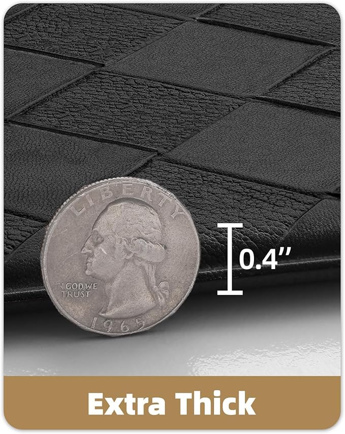 Color&Geometry Extra Wide Kitchen Mats Set 24x59+24x87, Anti Fatigue Cushioned Floor Mat, Waterproof Easy Clean Non Slip Runner for Sink Comfort Standing, Black