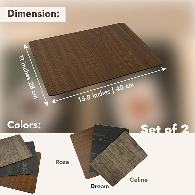 Set of 2 Wooden Sofa Tray, Armrest Tray Table for Couch, Foldable, Flexible Sofa Tray with 15.8"" x 11"", Snacks, Remote Control or Phone Holder | Dream