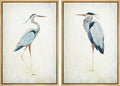 MUDECOR Framed Canvas Print Wall Art Heron Bird Illustrations Modern Art Decorative Bohemian Colorful Chic for Living Room, Bedroom, Office - 24"x36"x2 Natural