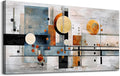 MHARTK66 Abstract Wall Art Modern Geometric Abstract Canvas Painting Large Vintage Texture Eye-Catching Home Decor for Living Room Bedroom Office Decorative Wall Picture Artwork Ready to Hang