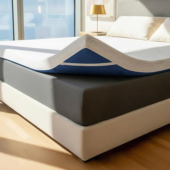 ViscoSoft 2 Inch Memory Foam Mattress Topper Twin XL - Select High Density Ventilated Extra Long Mattress Pad - Premium Removable Rayon Cover
