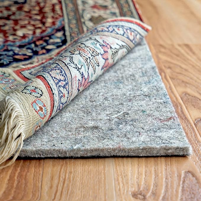 RUGPADUSA - Dual Surface - 10'x12' - 1/4" Thick - Felt + Rubber - Non-Slip Backing Rug Pad - Safe for All Floors