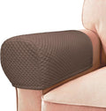 Roytub Couch Arm Covers, Sofa Arm Covers, Stretch Armrest Cover for Sofas, Armchair, Loveseat, Recliner, Sofa armrest Cover, Arm Chair Covers Set of 2 (Medium, Chocolate)