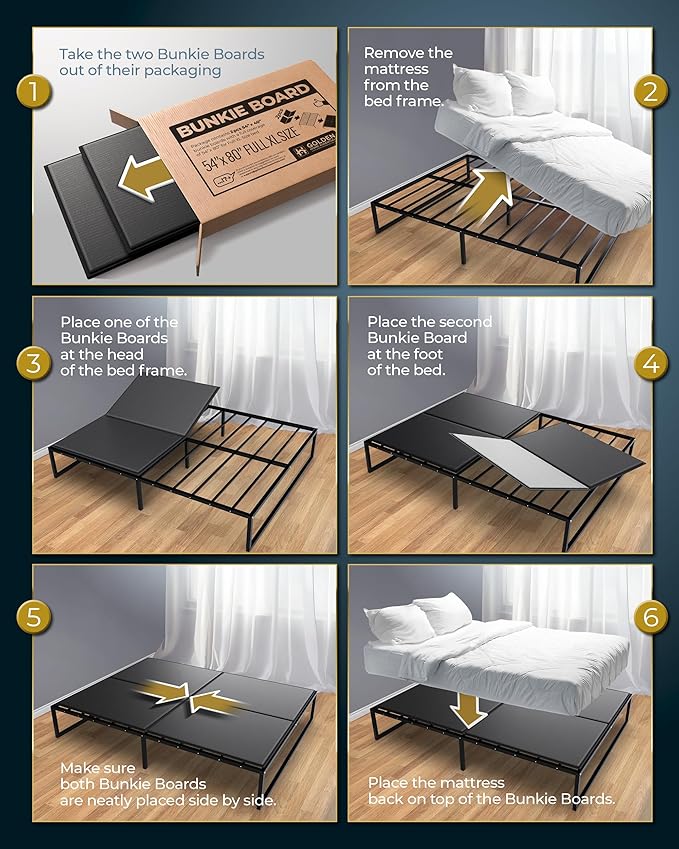 Premium 10mm Full XL Size Bunkie Board (54" x 80") – Slim Low-Profile Mattress Support – Quiet, Moisture-Resistant, Lightweight Bed Board for Platform & Slatted Frames