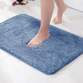 MIULEE Blue Bath Rugs for Bathroom - Soft and Absorbent Non-Slip Mats for Shower Bath and Toilet, Machine Washable, 20'' x 30''