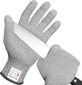 Schwer 10 Pairs ANSI A9 Cut Resistant Gloves, Food Grade Reliable Cutting Glove, Mandoline Glove for Kitchen Meat Cutting, Oyster Shucking, Fish Fillet Processing, Non-PFAS, PR1501-G, XL