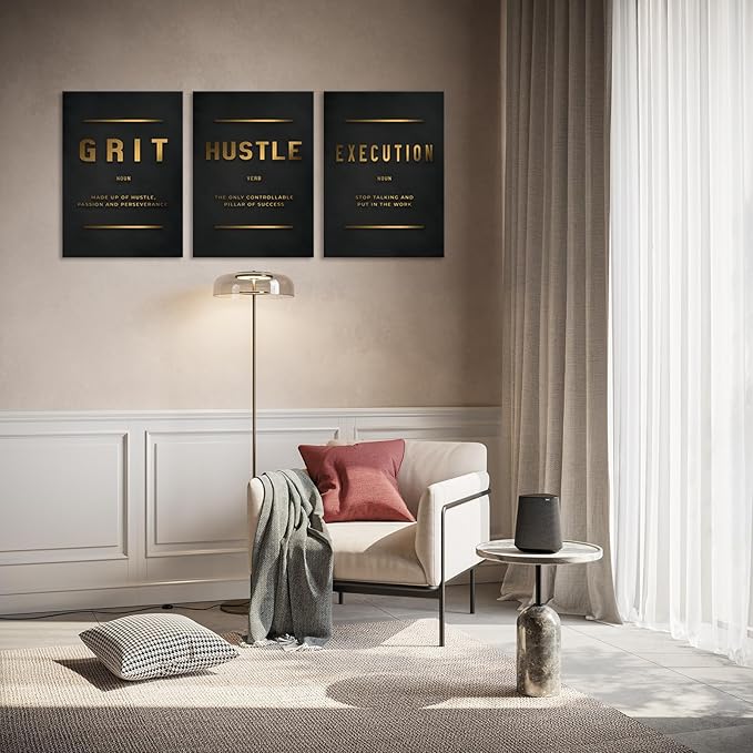 Motivational Wall Art Prints Canvas- Office Wall Decor - Inspirational Quotes Wall Art, Office Wall Art Canvas Painting Artwork Decor For Bedroom Living Room