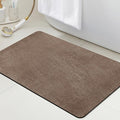 Ultra Thin Bath Mat, Upgrade Backing Non Slip Thin Bath Mats Fit Under Door, Quick Dry Ultra Absorbent Bathroom Rugs, Machine Washable Bath Rugs for Bathroom, Bathtub & Kitchen, Brown/Marble/24"x17"