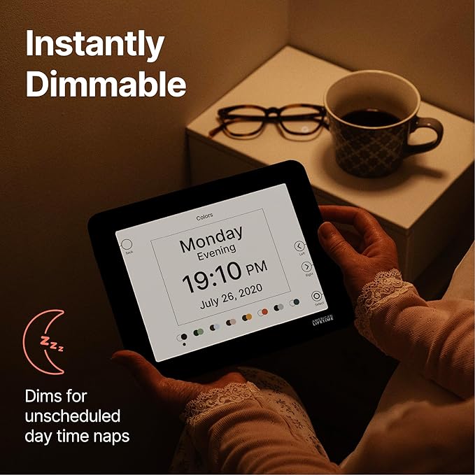 American Lifetime New 2025 Dementia Clock Large Digital Clock for Seniors, Alzeimer Clock Large Display with Custom Alarms, Clock with Day & Date for Elderly, Digital Calendar Premium Black Pro