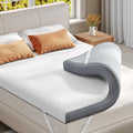EnHomee Memory Foam Mattress Topper,4 Inch Full Mattress Topper Pressure Relief with Cooling Gel and Removable & Washable Embossed Cover, CertiPUR-US & Oeko-TEX Certified, White, Full