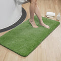 Luxury Quick Dry Non-Slip Bathroom Rugs【24'' x 47'' Meadow Green】 Highly Absorbent Washable and Ultra Soft, Extra Thick Fluffy Bath Mats for Shower/Kitchen/Bathtub Floor