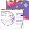Clever Fox Habit Calendar Circle – 24-Month Inspirational Daily Habit Tracker with Colorful Pages – Routine & Goal Planner Journal (Lavender & Red)