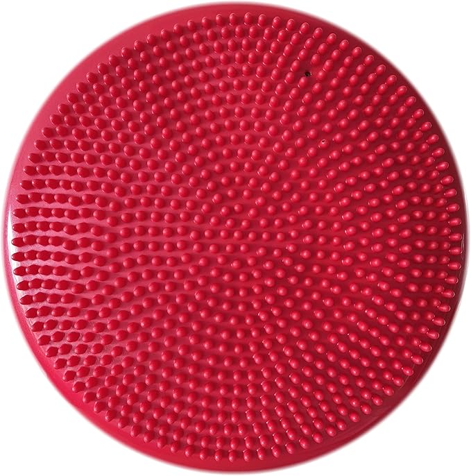 AppleRound Inflated Wobble Cushion with Hand Pump, Air Stability Board (Extra Thick), Core Balance Disc for Adults, Sensory Wiggle Seat for Kids, Flexible Seating for All Age, 13.5in / 34cm Diameter