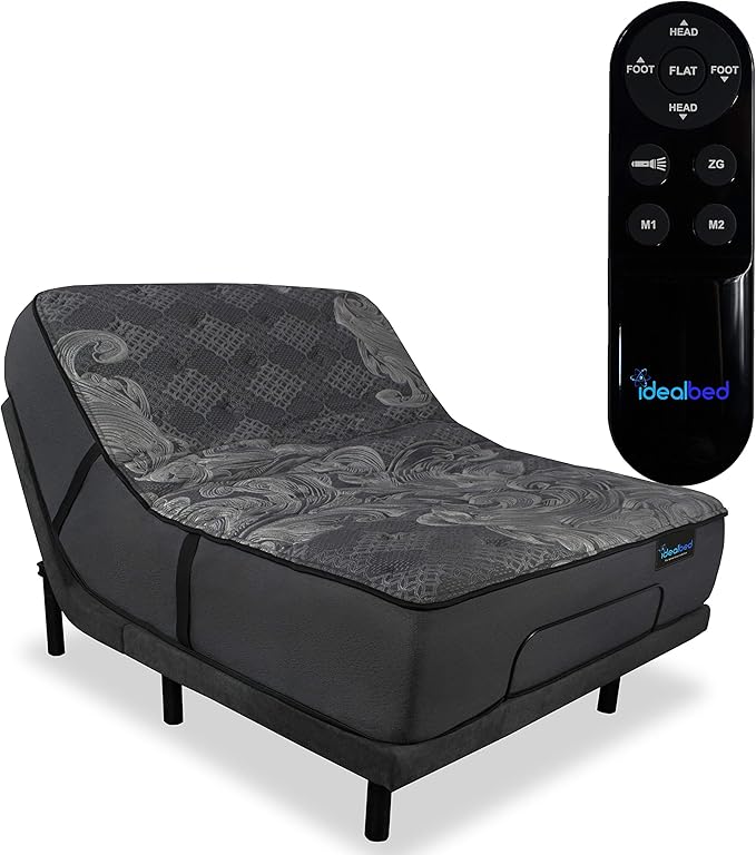 iDealBed iQ5 Luxury Hybrid Mattress and Adjustable Bed Sleep System, Pressure Relief Sleep, Zero Gravity, Anti-Snore, Custom Comfort Positions (California King, Luxury Plush (Medium Soft) + 3i Custom)