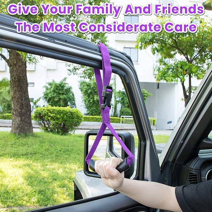 E-cowlboy Auto Cane Nylon Grip Portable Support Mobility Assist Device (Purple 2 Pack)