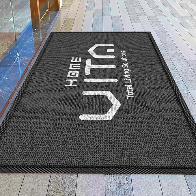 Custom Rug Personalized Commercial Floor Mat Any Size Color Logo Shape Pattern Entryway Welcome Non-Slip Rug Indoor and Outdoor Washable Entrance Mat Durable Wear Resistance