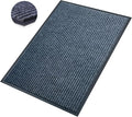 Front Door Mat,2'x3'Indoor Outdoor Door Mat,Heavy Duty Durable Welcome,Commercial Floor Mats Inside Outside Entrance, Waterproof All-Season, All-Weather Non Slip Backing Doormat for Entryway,Dark Gray