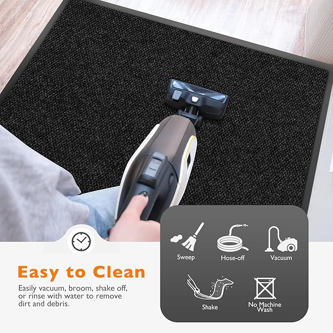 Custom Size Extra Large Front Door Mat, 3FT x 49FT Indoor Outdoor Entrance Commercial Floor Mat, Heavy Duty Dirt Trapper Doormat for Entryway Welcome Mat, Low Profile, Non-Slip, Waterproof