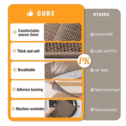 Deerly Carpet Stairs Runner Non Slip 7pcs Breathable Linen Stair Runner for Wooden Steps Peel and Stick Stairs Treads Indoor Absorbent Staircase Covers Mat with Self-Adhesive Backing 8"X30" Brown