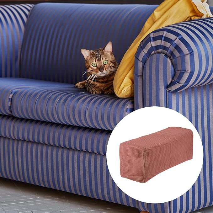 uxcell 2pcs Stretch Armrest Covers for Chairs/Sofas, Couch Arm Covers with Twist Pin, Furniture Protector Slipcovers Red