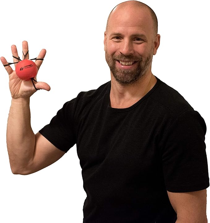 Handmaster Plus Physical Therapy Hand Exerciser - Forearm Exerciser with Stress Relief Ball - Hand Therapy Balls for Training - Finger Exerciser & Strengthener - Multicolored Balls, (9 Piece Set)