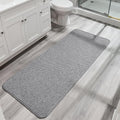 Bath Mat,Ultra Thin Bathroom Runner Rugs,Large Bath Mats for Bathroom,Quick Dry,Non-Slip,Machine Washable,Low Pile,Bath Rug,Shower Outside,Sink,Home Decor Accessories.Grey,3'x5'(36x60inch)