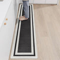 Anti Fatigue Kitchen Mat Long Kitchen Mats for Floor Non Slip Waterproof Kitchen Rug Kitchen Runner Kitchen Floor Mats Cushioned Anti Fatigue for Kitchen Sink Office Laundry 17.3" x 70.8" Black