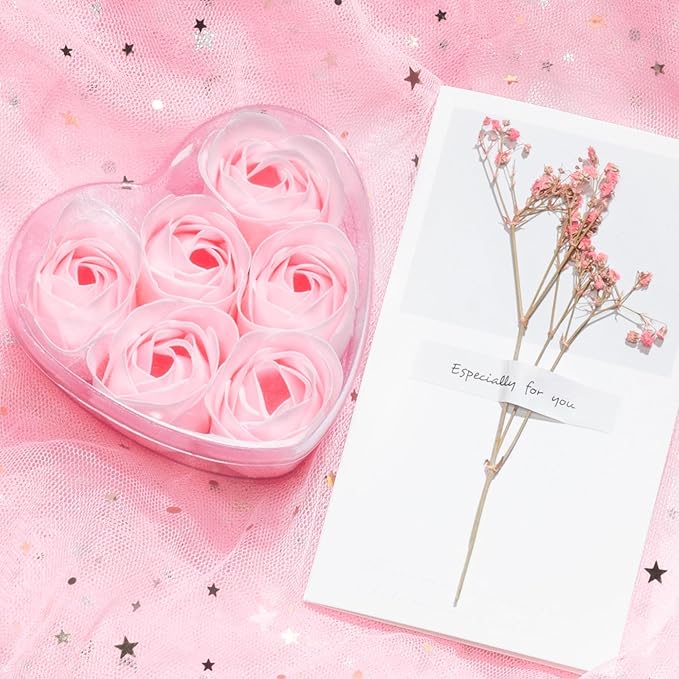 Birthday Gifts for Women Self Care Gift, Rose Spa Gift Baskets Bath Set Get Well Soon Care Package Valentines Day Gifts for Her Mom Women Sister Friend Wife Grandma Teacher Nurse w/ Blanket