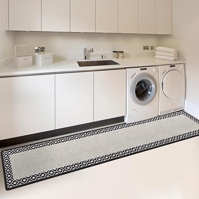 Kitchen Mats for Floor, 17.3×94.5inch Anti Fatigue Mat for Cushioned Non Slip Washable Kitchen Rugs Memory Foam for Kitchen, Floor, Standing pad, Laundry, Office, Hallways