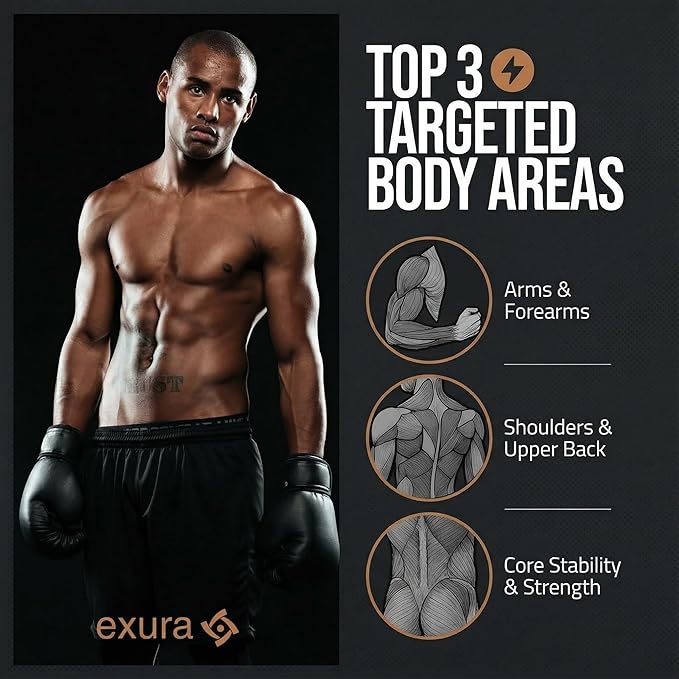 Exura Forearm Exerciser - Arm Rotation Burn Machine for Rehab & Physical Therapy, Boxing Equipment with Adjustable Resistance for Shoulder Mobility, Forearm Trainer & Grip Training