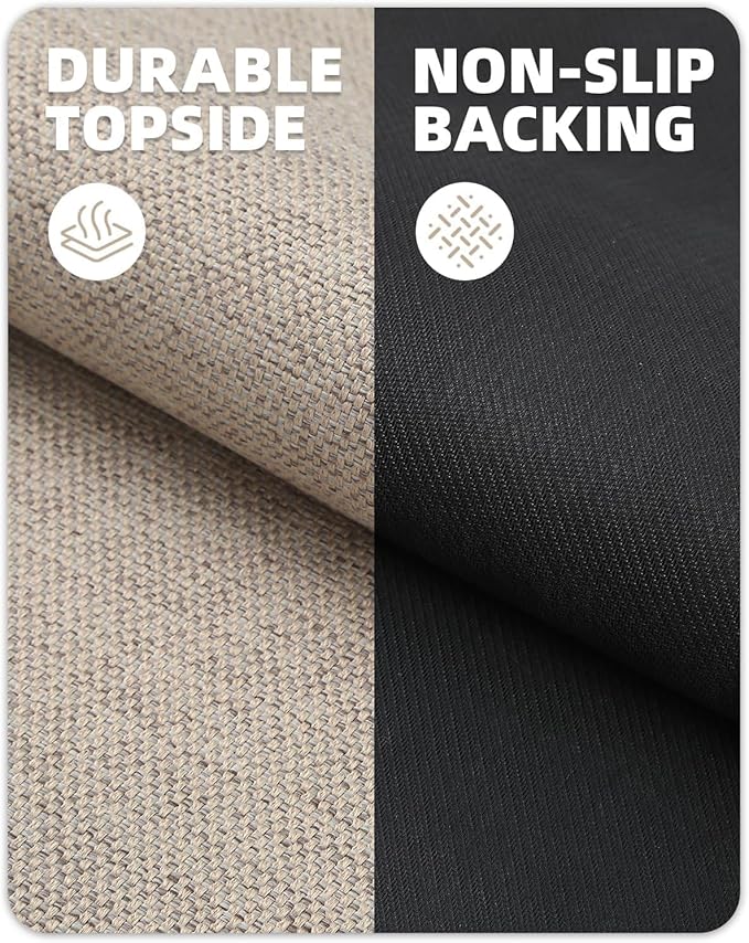 Color&Geometry 2PCS Kitchen Rugs and Mats Non Slip Washable, Absorbent Kitchen Runner, Easy to Clean Kitchen Floor Mats for in Front of Sink, Laundry Room, Hallway, 17"x29"+17"x59", Beige