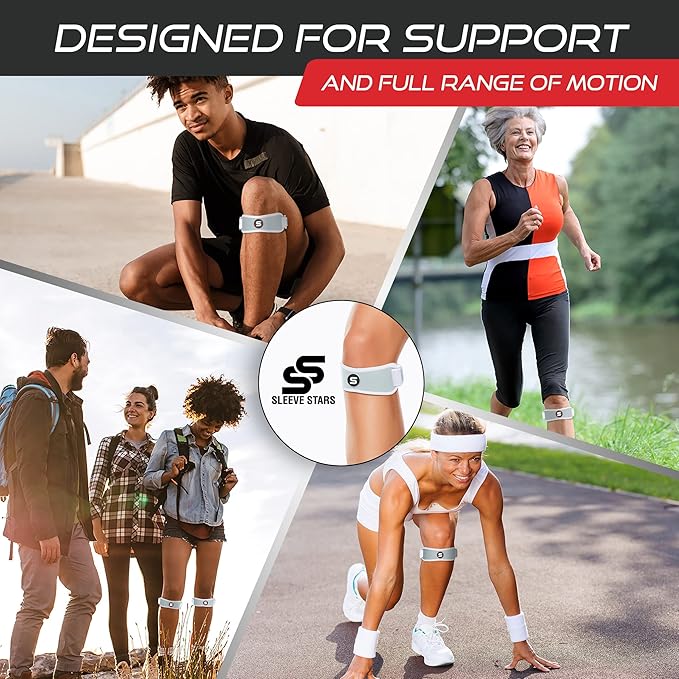 Sleeve Stars Swedish Brand Patellar Tendon Support Strap for Women & Men Effective Osgood Schlatter Knee Brace Youth & Kids Knee Brace with 3 Adjustable Length fits 12"-24" (Single/Mint Green/Adult)