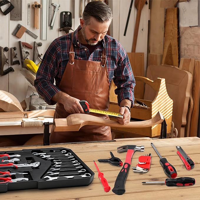 Campfun 899 Piece Tool Set Household Hand Tool Set Basic Tool Set, Complete Tool Box Set House Tool Kit Set, Home Tool Set Rolling Tool Box with Tools, Repair Tool Kit Toolbox Storage Organizer