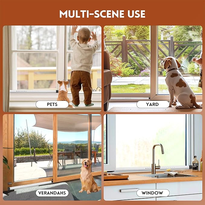 Sliding Door Security Bar, 17.1-51" Adjustable Lock Bar with Rubber Tips, 1.25" Thickened Metal for Sliding Window & Door, White, Fortify Your Home Entry Points