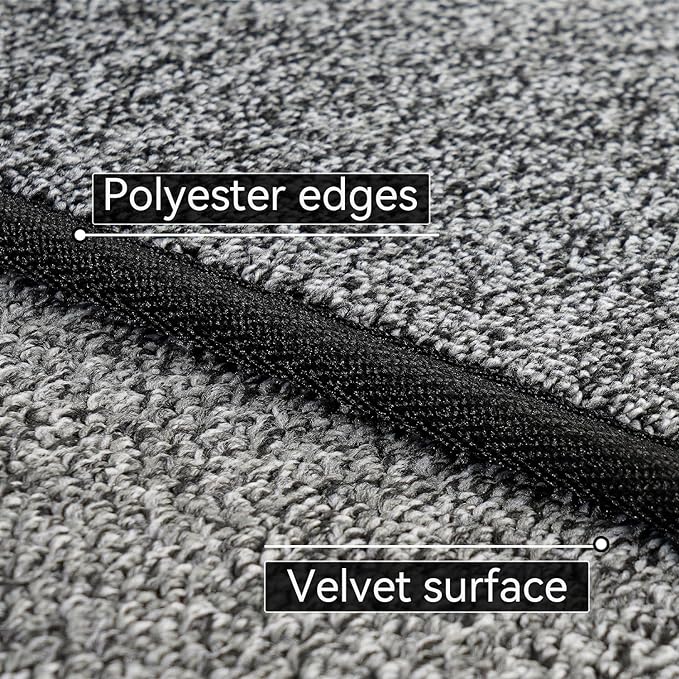 Runner Rug with Non Slip Rubber Backing, Washable Soft Floor Carpet for Kitchen, Hallway, Entryway Indoor, Bedroom, Laundry, Low Pile Area Rugs, Solid color with Pointillism style, 2*10 ft BLACK