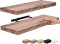 Sorbus Floating Shelves for Wall - 24" Bathroom Shelves, Wall Decor for Bedroom, Kitchen, Living Room, Home Decor & Book Storage - Mounted Floating Shelf with Invisible Brackets (Mahogany, 2 Pack)