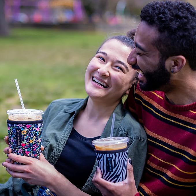 Sok It JavaSok Iced Coffee & Cold Soda Insulated Neoprene Cup Sleeve (Mystical Meows, Small: 16-20oz)