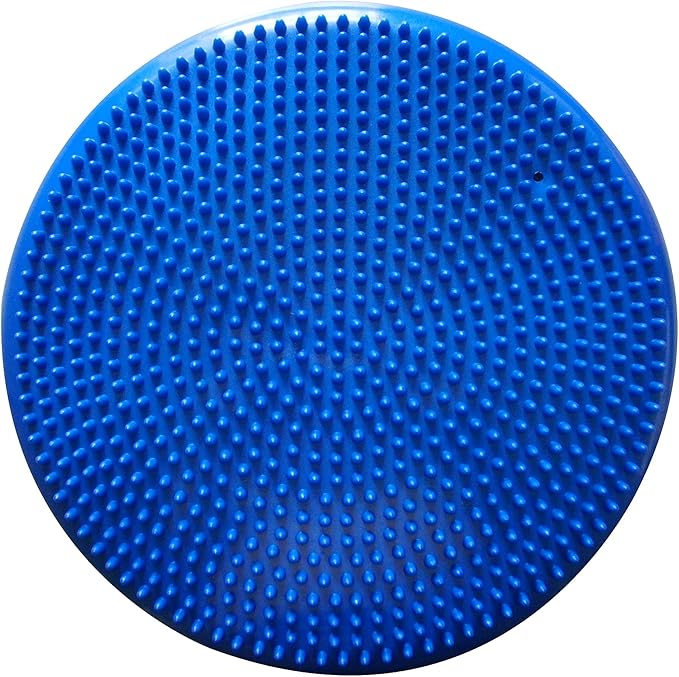 AppleRound Inflated Wobble Cushion with Hand Pump, Air Stability Board (Extra Thick), Core Balance Disc for Adults, Sensory Wiggle Seat for Kids, Flexible Seating for All Age, 13.5in / 34cm Diameter