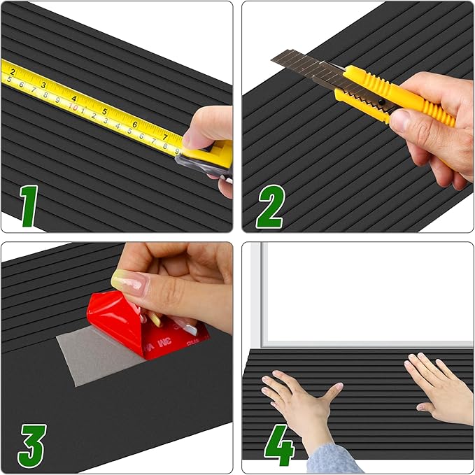 0.6" Rise Threshold Ramps for Doorways, 2000 Lbs Load Capacity, 35.5" Wide Natural Rubber Power Wheelchair Ramp is Adjustable and Cuttable for Doorways, Curb, Sweeper, Power Scooters, Bathroom